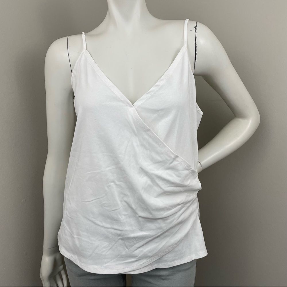 NWT THE DROP by LaurenKaySims White V-Neck Cami Tank Top